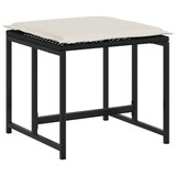 thumbnail of vidaXL Gartenhocker mit Kissen 4 Stk. Schwarz Poly Rattan