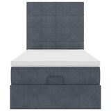 thumbnail of vidaXL Ottoman-Bett mit Matratzen Dunkelgrau 90x190 cm Samt