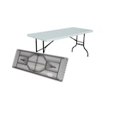 thumbnail of Mesa profesional eventos rectangular plegable catering/cocktail 183 x 76 x 74 cm