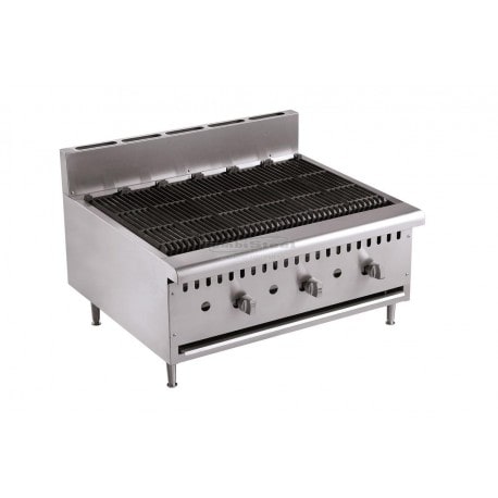 Grill Pierre de Lave Professionnel   Gaz          Acier inoxydable 915x800x590mm COMBISTEEL