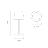 thumbnail of Nuindie mini LED Akku Tischleuchte bronzefarben IP54