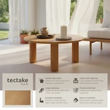 thumbnail of tectake Table basse SISSI ronde avec pieds en bois massif  Chêne Clair