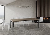 thumbnail of Paxon 120/380x90 cm ausziehbarer Tisch in Taubengrau mit anthrazitfarbenen Beinen