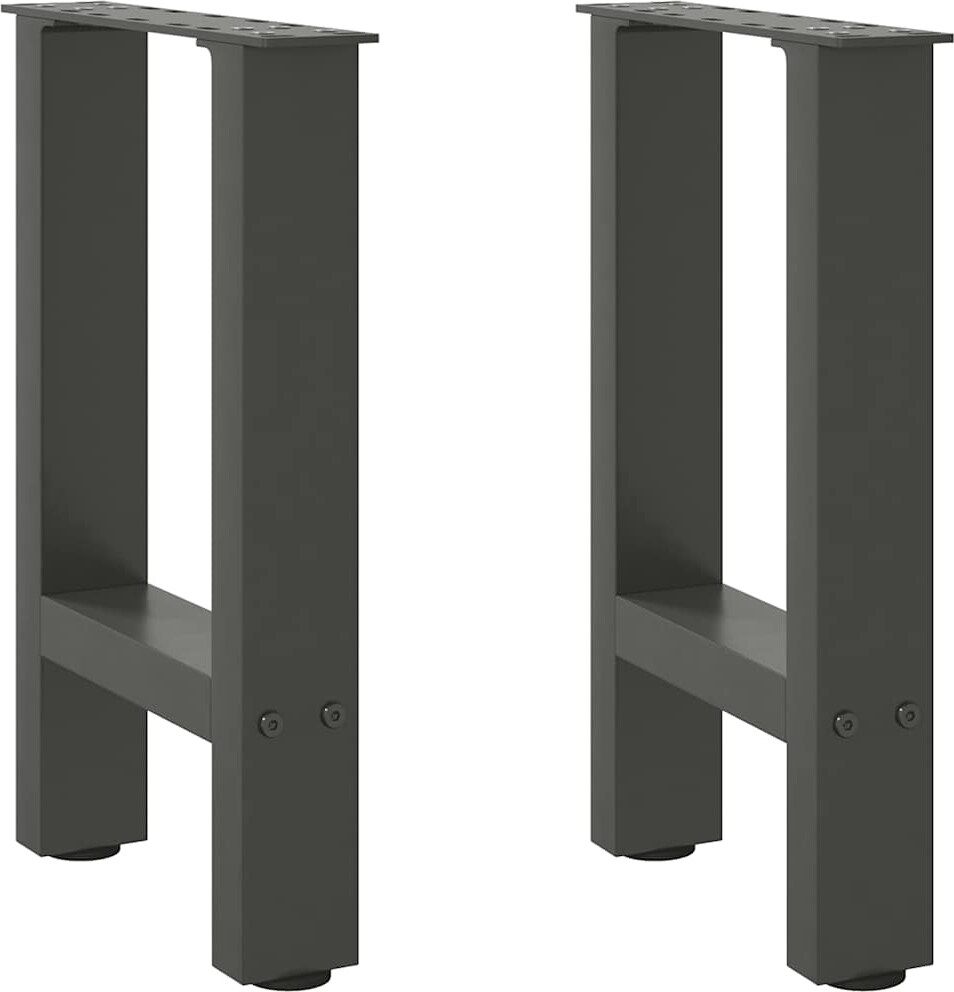 vidaXL Couchtischbeine Anthrazit 2 Stk. 28x(42-43) cm Stahl