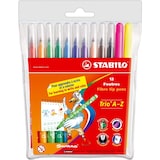 thumbnail of Fasermaler mit Dreikant-Griffzone Trio A-Z 0,7 mm Etui mit 12 Farben Packung mit 12 Stück