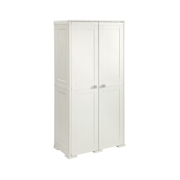 Tontarelli armadio simplex alto con vano portascope più 2 vani bassi e 1 vano alto bianco panna in polipropilene 79X43XH164CM
