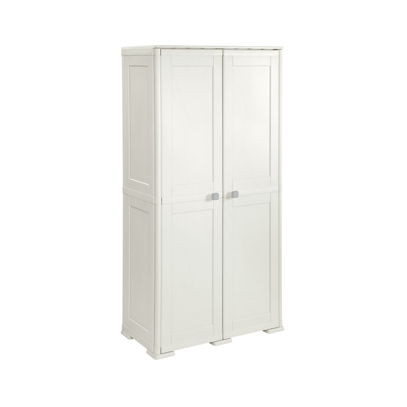 Tontarelli armadio simplex alto con vano portascope più 2 vani bassi e 1 vano alto bianco panna in polipropilene 79X43XH164CM