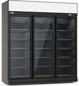 thumbnail of Kühlschrank RHINO auf Rollen | 3x Glastür + LED & Display | 1530 Liter, HxBxT 209,2x188x71cm | 0/+10°C | Schwarz + CHEFGASTRO Geschirrtuch