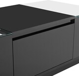 thumbnail of LED Couchtisch mit Glasplatte, Hochglanz & Matt-Design, moderner Kaffeetisch mit Stauraum, Schubladen & Bluetooth-Licht, 105x50x35 cm, Schwarz