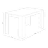 thumbnail of Pack Mesa Fija de Comedor o Cocina Blanco y Cambria + 6 Sillas Nordic Negro