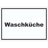 thumbnail of Waschküche Schild mit Text Waschraum waagerecht A5 (148x210mm)