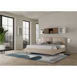 thumbnail of ityhome Letto matrimoniale king size contenitore imbottito 200x200 similpelle tortora Antea Large
