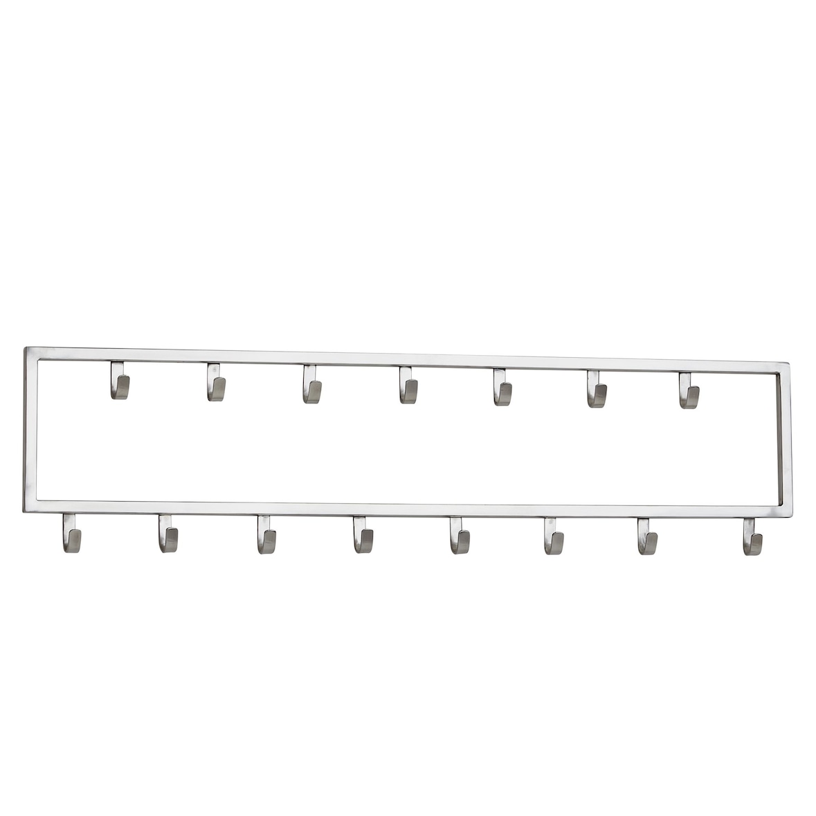 Wandgarderobe, Stilvoller Kleiderschrank mit 15 Haken, Handgefertigter Stahl. 80x4x20 cm | Kadima Design