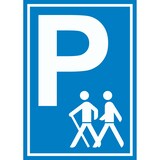 thumbnail of Wanderer Parkplatz Schild A5 Rückseite selbstklebend