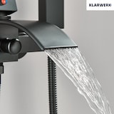 thumbnail of "ROSA" | Wasserfall Badewannenarmatur Schwarz Dusche |Edelstahl, Inklusive Handdusche und Halterung | Mischbatterie Badewanne Thermostat Komplett-Set