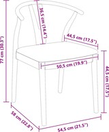 thumbnail of vidaXL Esszimmerstuhl 2 pcs Weiß und Grau Massives Gummiholz