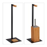 thumbnail of Relaxdays WC Garnitur, Klobürste & Klorollenhalter, Bambus & Metall, Toilettengarnitur, 60 x 20 x 20 cm, natur/schwarz