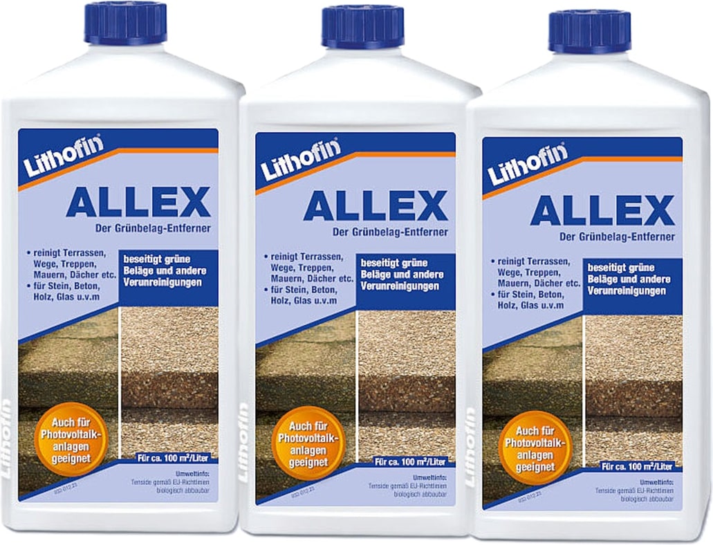 Lithofin ALLEX Grünbelagentferner - 3 x 1 Liter