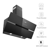 thumbnail of CIARRA Cappe senza testa A+++ 650 m³/h Aspiratore 90 cm Incl. BOOST WIFI-APP Controllo Touch VM9736FB