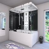 thumbnail of Kombination Badewanne Dusche K80-SW-TH-A-SC-EA Duschtempel 100x180 cm aktive Schlauch-Reinigung