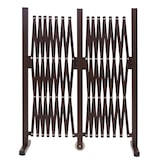 thumbnail of Absperrgitter HWC-B34, Zaun Schutzgitter Scherengitter Trenngitter, Alu ausziehbar braun ~ Höhe 103cm, Breite 52-400cm