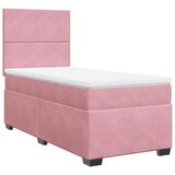 thumbnail of vidaXL Boxspringbett mit Matratze Rosa 100x200 cm Samt