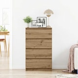 thumbnail of vidaXL Dressoir 60x35x98,5 cm bewerkt hout artisanaal eikenkleur