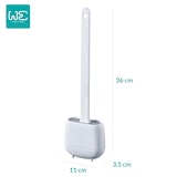 thumbnail of WE - Set van 3 toiletborstels van TPR en thermoplastisch rubber, wit
