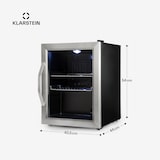 thumbnail of Beersafe M Kühlschrank 33 Liter 2 Böden Panoramaglastür Edelstahl Edelstahl