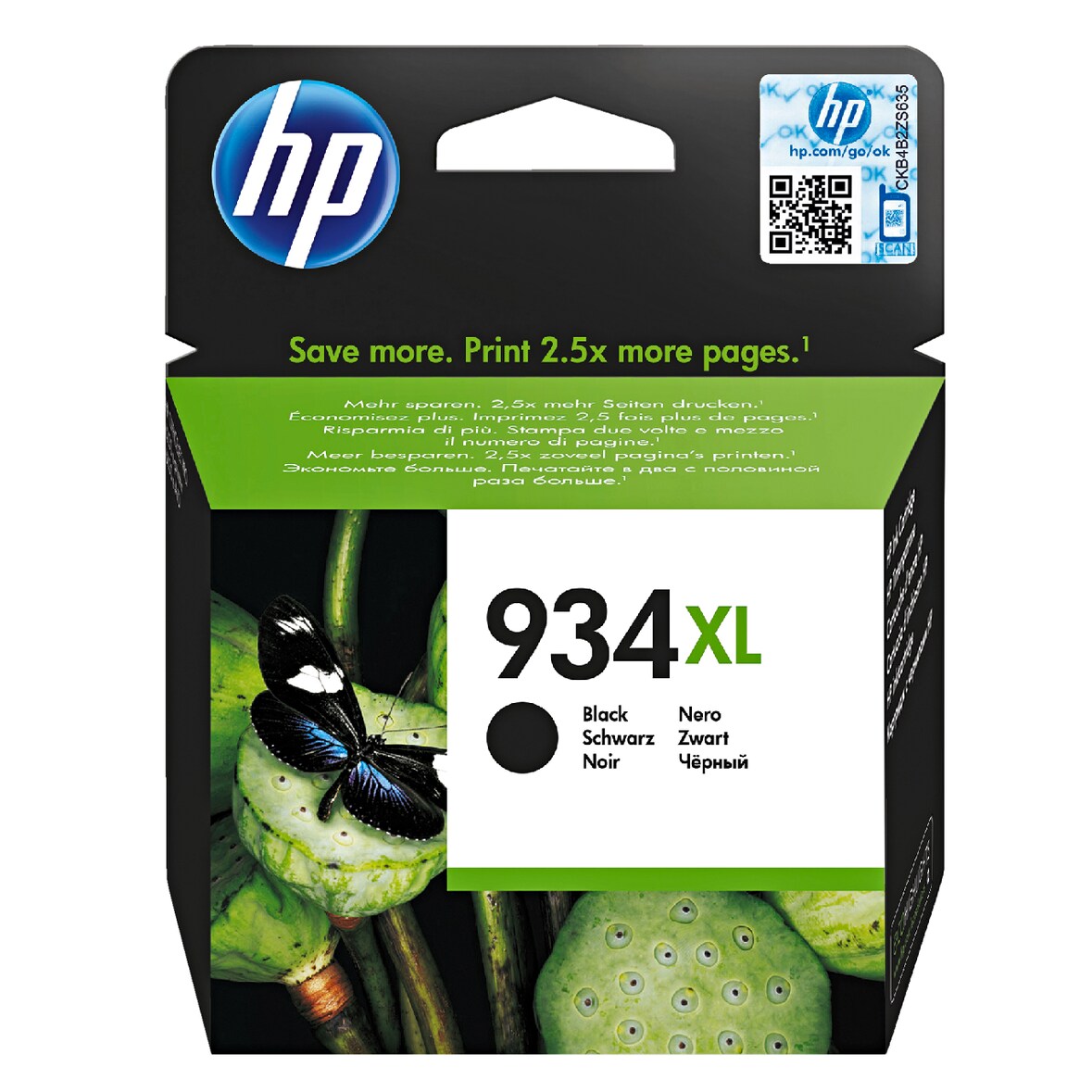 HP inktcartridge 934XL, 1.000 pagina's, OEM C2P23AE, zwart