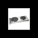 thumbnail of Dubbele roestvrijstalen kookplaat.