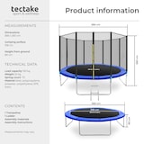 thumbnail of tectake Trampolín Garfunky con red de seguridad  Negro/Azul