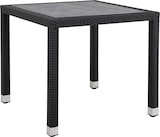 thumbnail of METRO Professional Mesa de comedor gastro Barbados, aluminio / ratán PE/ Tablero DPC, 90 x 90 x 74 cm, resistente a la intemperie, negro