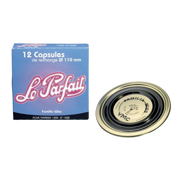 LE PARFAIT lot de 12 capsules pour bocaux à terrine 11cm 610086