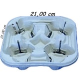 thumbnail of VASOMADRID S.L., Bandeja portavasos, Capacidad de 4 vasos,  Paquete de 220 uds, Cartón, ref. BV4FC