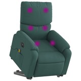 thumbnail of vidaXL Elektrischer Massagesessel mit Aufstehhilfe Dunkelgrün Stoff