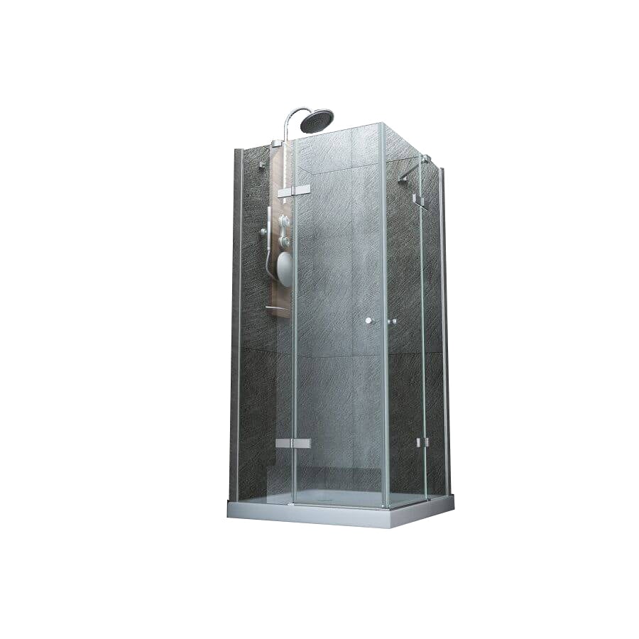 Box Doccia H195 Doppia Anta Battente Cristallo 8mm Trasparente - Taurus - 70x70