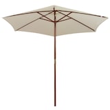 thumbnail of vidaXL Parasol 270×270 cm houten paal crème wit