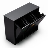 thumbnail of Ordnungshüter 3 Mülleimer 45 Liter 3 Eimer Recycling Wandinstallation Schwarz