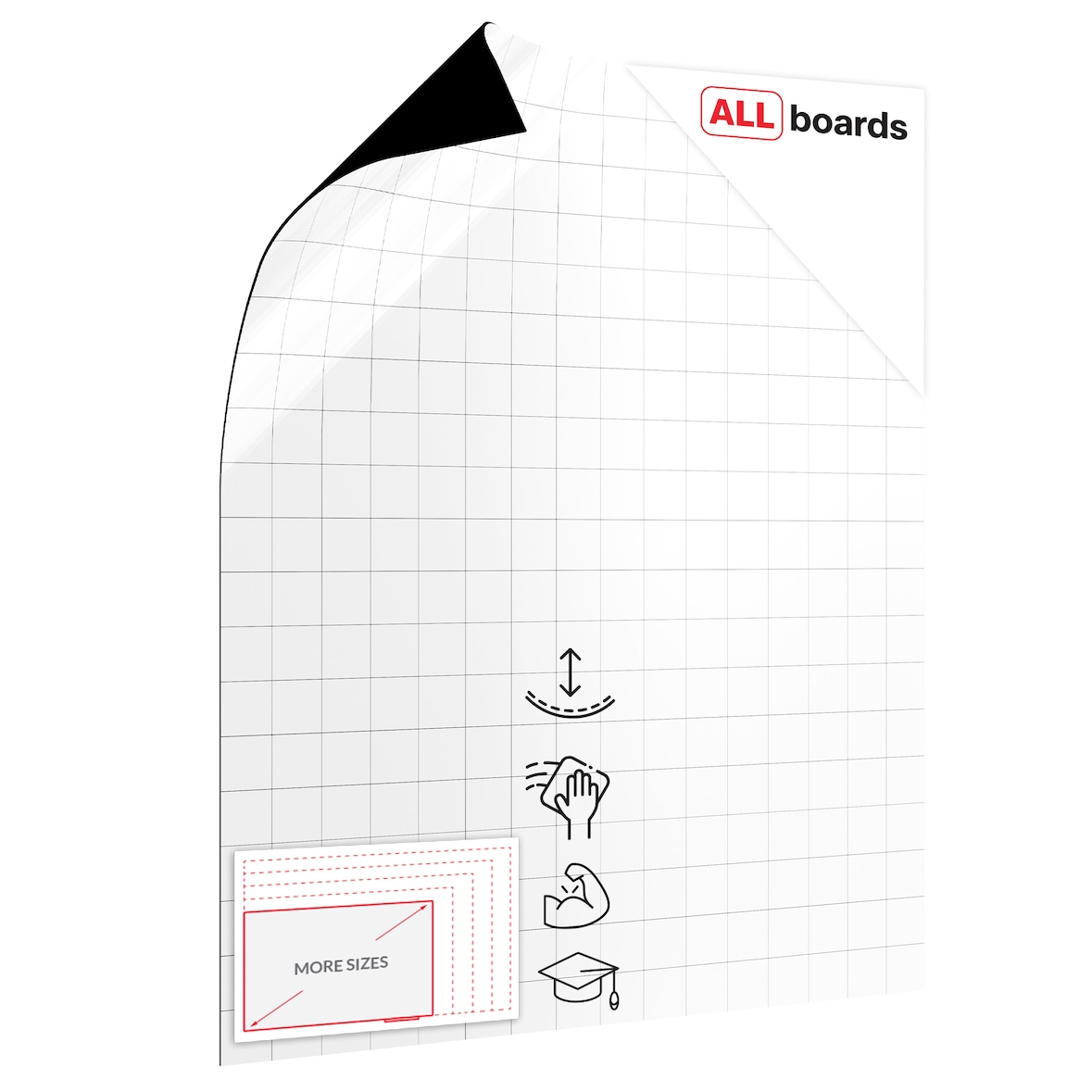 ALLboards Foglio magnetico 80x95 cm – quadretti