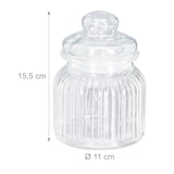 thumbnail of Relaxdays Vorratsgläser 6er Set, 700 ml, Deckel, für Lebensmittel in Küche, Hochzeit Candy Bar Zubehör, luftdicht, klar