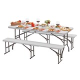 thumbnail of Klappbare Sitzbank aus Kunststoff 1820W | 1820x280x435(h)mm.