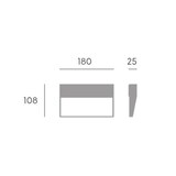 thumbnail of Segnapasso Rettangolare Moderno Geo Alluminio Grafite 6W Led 3000K