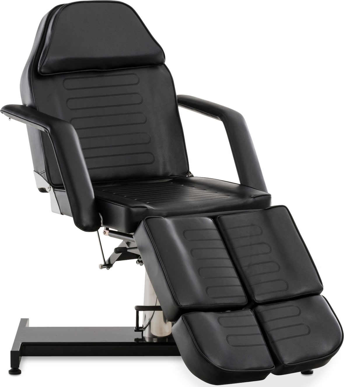 Kosmetikliege SOEST hydraulisch 64x185x125cm, Kunstleder, Schwarz Massageliege Tattooliege