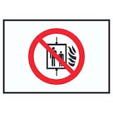 thumbnail of Aufzug im Brandfall nicht benutzen Symbol Schild A2 (420x594mm)