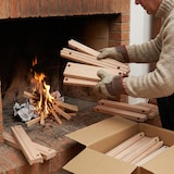 thumbnail of WellHome - Set mit 2 Kisten Buchenholz Brennholz 30 kg (2 x 15 kg) naturgetrocknetes Holz für Kamine, Grills und Öfen