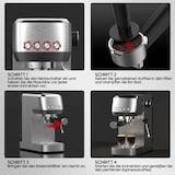 thumbnail of Kaffeemaschine 20 Bar Espressomaschine mit Milchaufschäumer, Edelstahl Siebträgermaschine 1350 W, 1,3L Tank für Espresso, Cappuccino & Latte