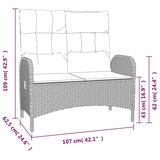 thumbnail of HELLOSHOP26 - Juego de comedor de jardín muebles de exterior con cojines 3 piezas negro 02_0014136