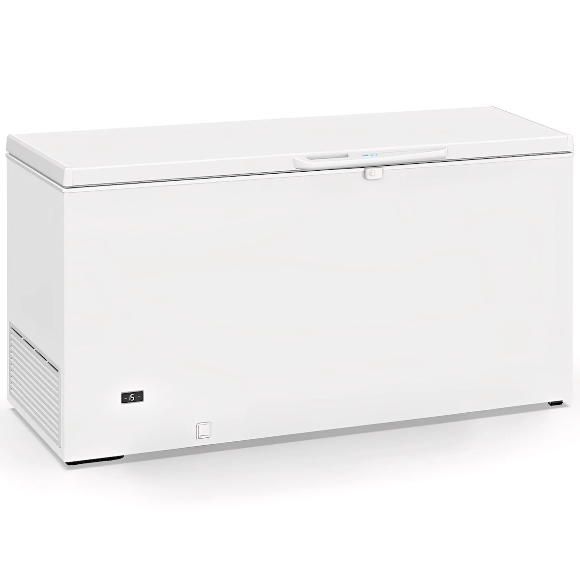 Gewerbe-Gefriertruhe 160 cm, 439 L mit Klapptür. Horizontale Industriefriertruhe für Bar, Restaurant und Gastronomiebedarf.