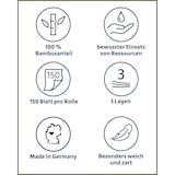 thumbnail of Toilettenpapier BAMBUS, 56 Rollen à 150 Blatt, 3-lagig, superweich, von Dermatest geprüft